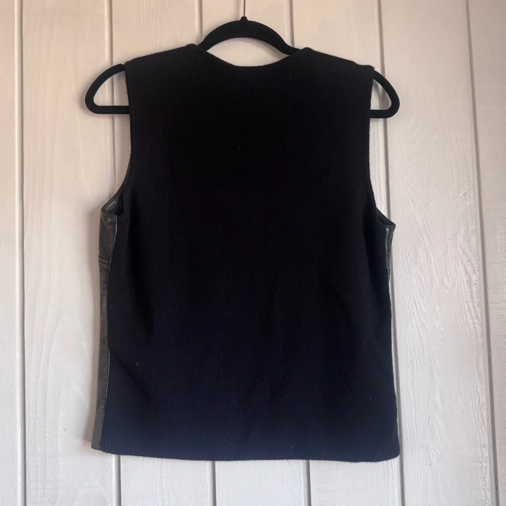 Vintage Birch Hill Black Leather Vest